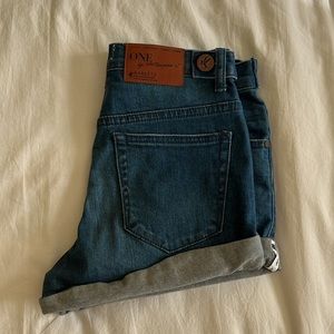 Market & Spruce Dark Blue Denim Women's Shorts